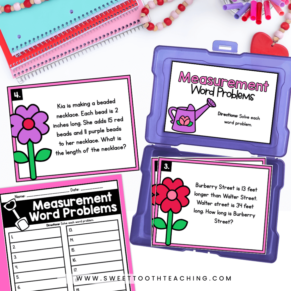 Measurement word problems valentines center