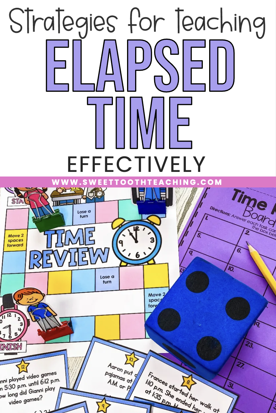 elapsed time math games and activities for third grade classrooms